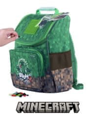 Minecraft školski ruksak, prva trijada, zelena
