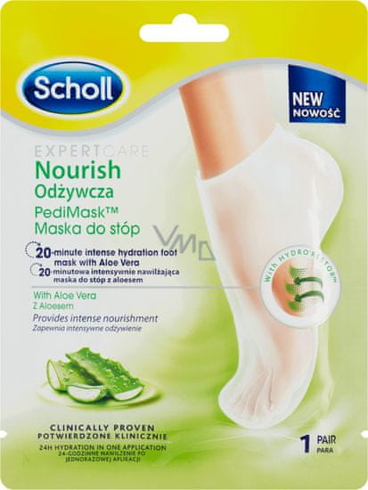 Scholl PediMask Expert Care maska za stopala, Aloe Vera