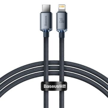 BASEUS Crystal Shine kabel USB-C / Lightning 20W 2m, crno