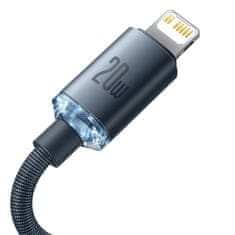 BASEUS Crystal Shine kabel USB-C / Lightning 20W 1.2m, crno