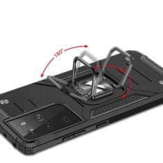 MG Ring Armor maska za Samsung Galaxy S22 Ultra, srebro