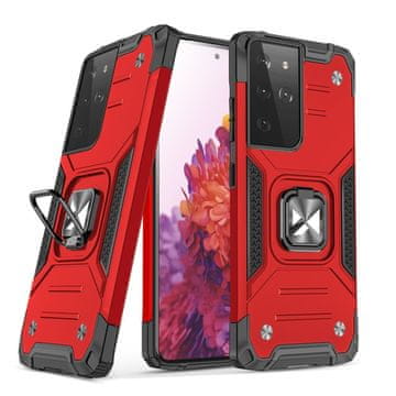 MG Ring Armor maska za Samsung Galaxy S22 Ultra, crvena