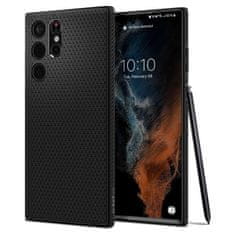 Spigen Liquid Air silikonska maska za Samsung Galaxy S22 Ultra, crno