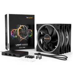 Be quiet! Light Wings ventilator, 140 mm, RGB, 4-pinski PMW, 3 komada (BL078)