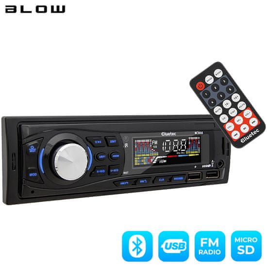 Blow BC3016 auto radio, Radio FM, Bluetooth, 4x50W, MP3, USB, SD, AUX-in, daljinski, crna (AV-RA-BLUE-BC3016)