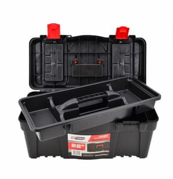 awtools PVC velika kutija za alat 22″ 550mm s organizatorom
