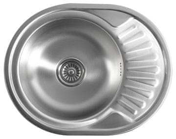 AQUALINE Ugradbeni Inox Sudoper s Odkapnikom 57x18x45 cm