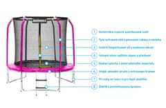 Marimex Trampolin, 244cm, roza, 2022