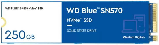 Western Digital SN570 SSD disk, 250 GB, M.2 2280, NVMe, 250 GB, plavi (WDS250G3B0C)