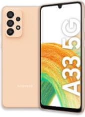 Samsung Galaxy A33 5G pametni telefon, 6 GB/128 GB, narančasti