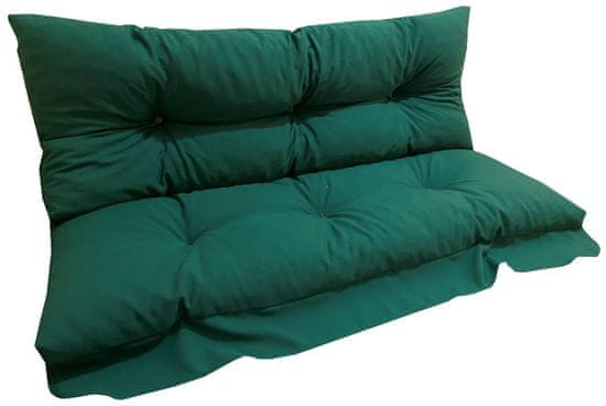 VETRO PLUS jastuk za ljuljačku, 130 cm, zdrobljeni PU, 8 cm, zelena