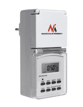 Maclean Timer Digital , 16A, 3600W, 10 programa, naslovnica, bijela