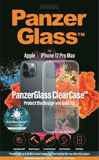 PanzerGlass ClearCase AntiBacterial futrola za iPhone 12 Pro Max, prozirna (0250)
