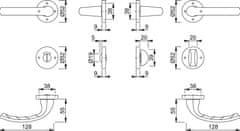 Hoppe alu grt. Tokyo rozeta 1710/42KV/42KVS, F9, WC