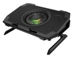 OXID 850 RGB, stalak za hlađenje/postolje za laptop do 43,94 cm (17,3), 6 nagiba, RGB LED rasvjeta, 5 ventilatora, crna