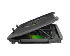 OXID 850 RGB, stalak za hlađenje/postolje za laptop do 43,94 cm (17,3), 6 nagiba, RGB LED rasvjeta, 5 ventilatora, crna