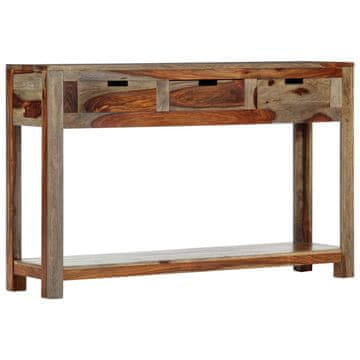 Vidaxl Konzolni stolić s 3 ladice 120x30x75 cm akacija drvo