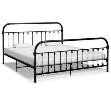 Vidaxl Okvir za krevet Crni metal 180 x 200 cm