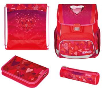 Herlitz Loop Plus školska torba, srca