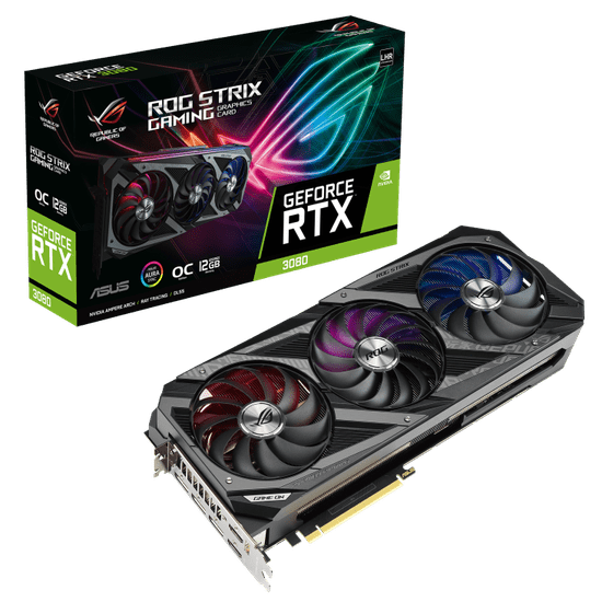 ASUS ROG Strix GeForce RTX 3080 OC grafička kartica, 12 GB GDDR6X (90YV0FAC-M0NM00)