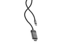 Linq USB-C na HDMI kabel, 4K@60Hz, 2m, pleteni, sivi