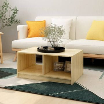 Vidaxl Klub stolić, 75x50x33,5 cm, Masivni borov drvo