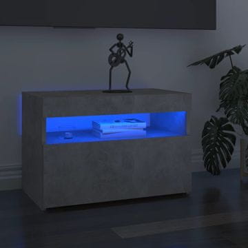 Vidaxl TV ormarić s LED rasvjetom, betonsko-sivi, 60x35x40 cm