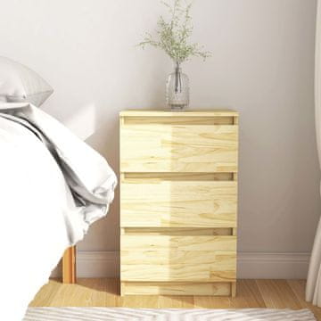 Vidaxl Noćni ormarić 40x29,5x64 cm Masivni borov drvo