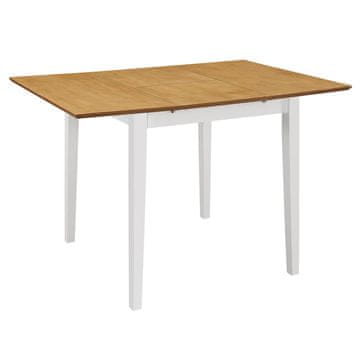 Vidaxl Raztegljivi blagovaonski stol Bijeli (80-120) x 80 x 74 cm MDF