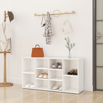 Vidaxl Klupa s prostorom za cipele bijela 103x30x54,5 cm