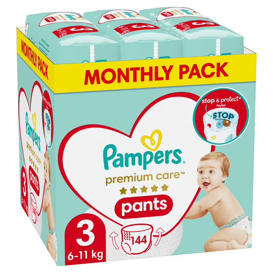 Pampers Premium Care hlače pelene, vel. 3 (144 komada)