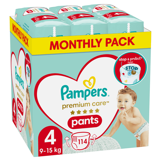 Pampers Premium Care hlače pelene, vel. 4 (114 komada)