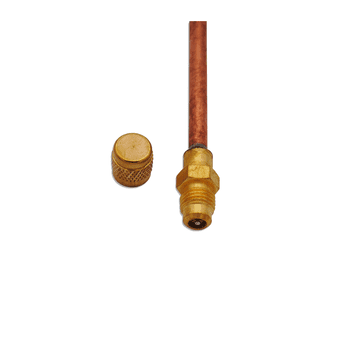 Tecnogas Servisni ventil 1/4" ženski + cev Cu 10 cm