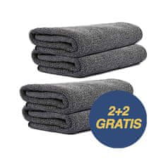 Netscroll Set 4x dvoslojnih mikrofiber krpa za čišćenje, super upijajuće, od mikrovlakana i semiša, 30x30 cm, za mokro i suho brisanje, bez ogrebotina, za kuću i auto, ProCloth2-2