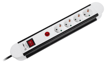 Kemot Podijeliti 220V 1/4 1,5m+prekidač; H05VV-F 3G1.5mm2, zaštita od preopterećenja,