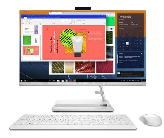 Lenovo IdeaCentre AiO 3 računalo, R5 5500U, 27FHD, 8GB/SSD512GB, W11H, bijela (F0FY006JSC)