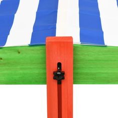 Vidaxl Pješčanik od jelovine s podesivim krovom raznobojni UV50