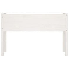 Vidaxl Vrtne sadilice 2 kom bijele 110 x 31 x 70 cm masivna borovina