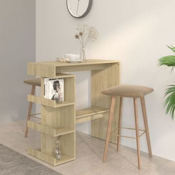 Vidaxl Barski stol s policama, hrast sonoma, 100x50x101,5 cm