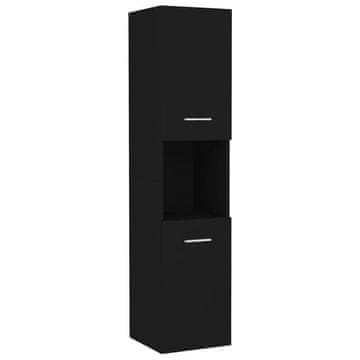 Vidaxl Kupaonski ormarić crni 30 x 30 x 130 cm konstruirano drvo