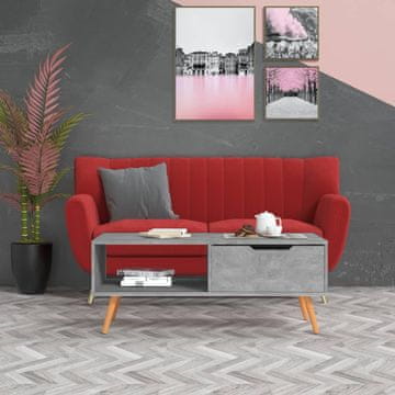 Vidaxl Klub stolić betonsko-sivi 100x49,5x43 cm