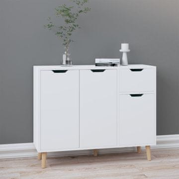 Vidaxl Ormarić, sjajno bijela, 90x30x72 cm, materijal na bazi drva