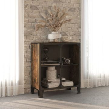 Vidaxl Komoda rustikalna smeđa 72x36x82 cm metalna i MDF