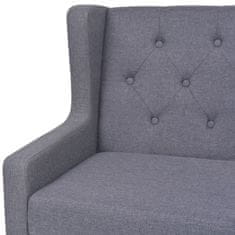 Vidaxl 2-dijelni set sofa od tkanine sivi