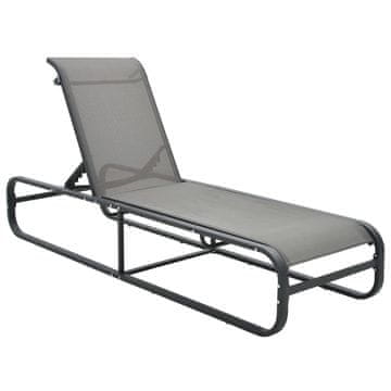 Vidaxl Ležaljka, aluminij i tekstil