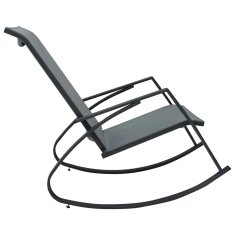 Vidaxl Vrtne stolice za ljuljanje od tekstilena 2 kom sive