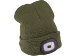 Extol Light LED svjetlosni šešir 43460 šešir s naglavnom svjetiljkom 4x45lm, USB punjenje, fluorescentno narančasta/kaki zelena, dvostrani, univerzalna veličina