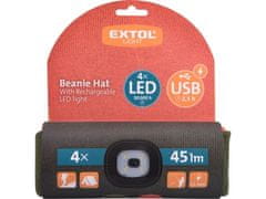 Extol Light LED svjetlosni šešir 43460 šešir s naglavnom svjetiljkom 4x45lm, USB punjenje, fluorescentno narančasta/kaki zelena, dvostrani, univerzalna veličina