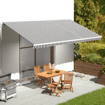 Vidaxl Zamjenska tkanina za tendu antracit/bijela 6x3 m