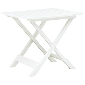 Vidaxl Sklopivi vrtni stol bijeli 79x72x70 cm plastični